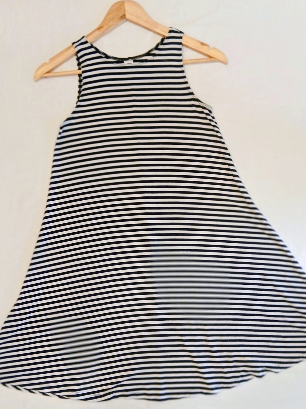 Old Navy NWOT Women’s Sleeveless Swing Dress Black White Striped Casual Size XS